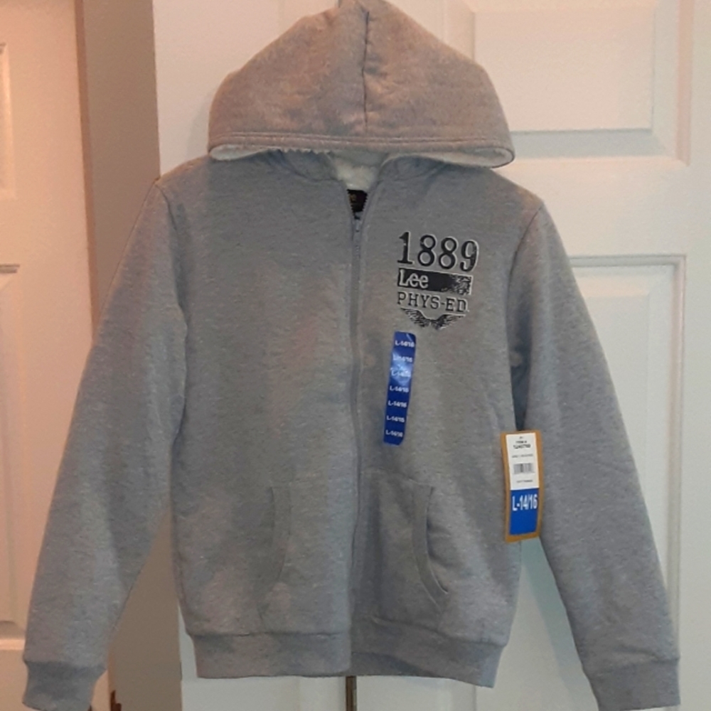 Lee Zip Up Hooded Sweatshirt Size (L 14/16)